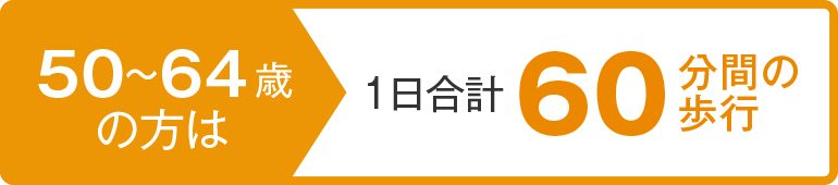 50～64歳の方 1日合計60分間